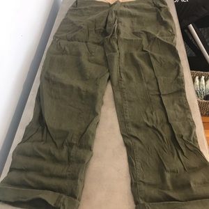 Linen maternity pants